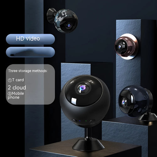 1080p wireless WIFI surveillance camera with ABS plastic housing and USB cable