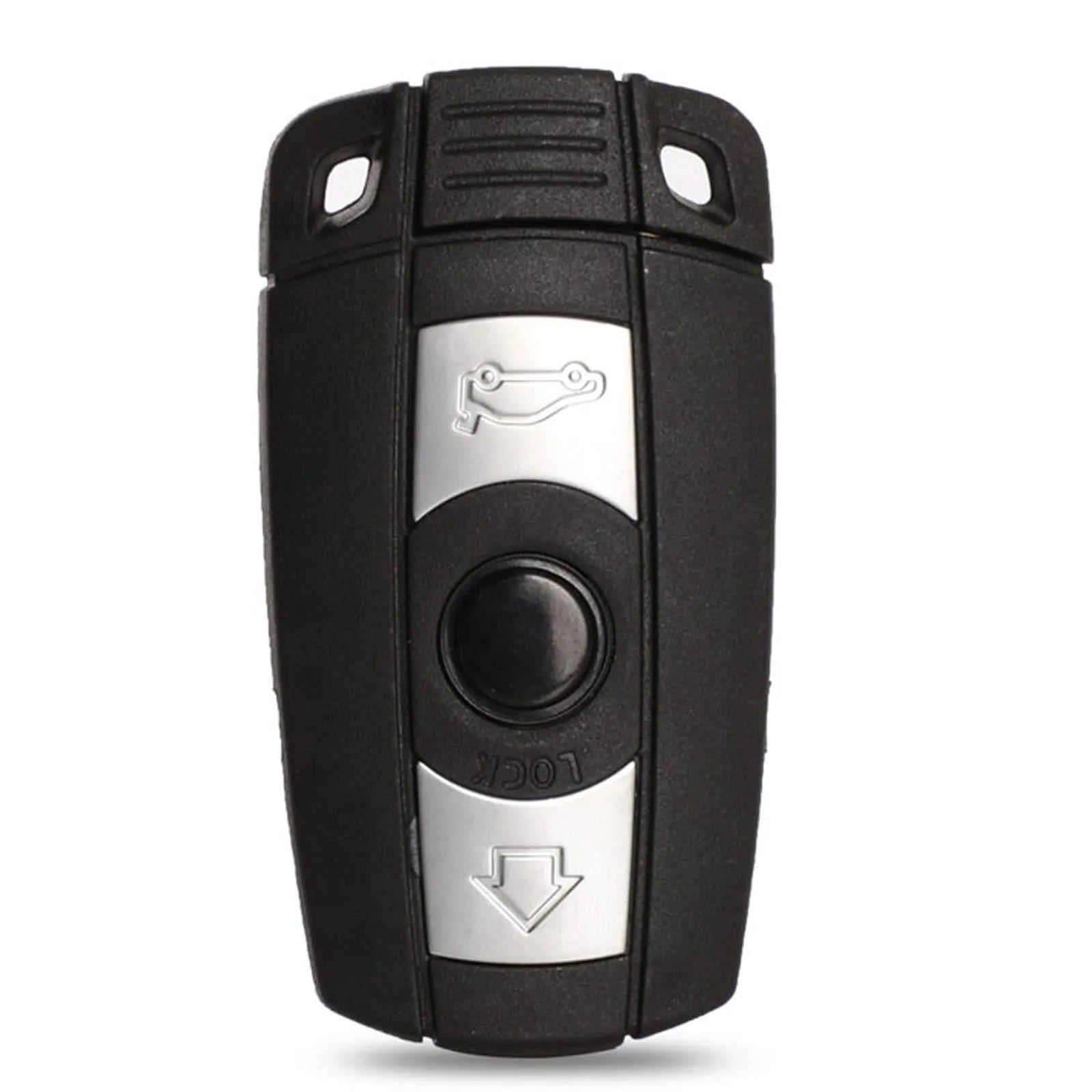 BMW HU92 semi-intelligent 3-button remote car key fob in metal copper and plastic