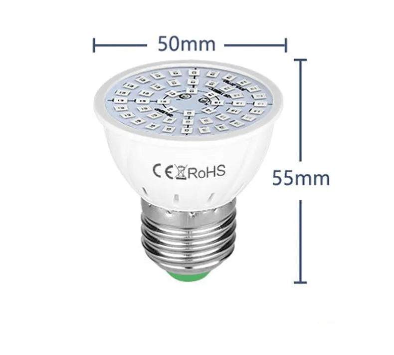White LED plant growth lamp with 80 beads for indoor potted plants up to 80 square centimetres