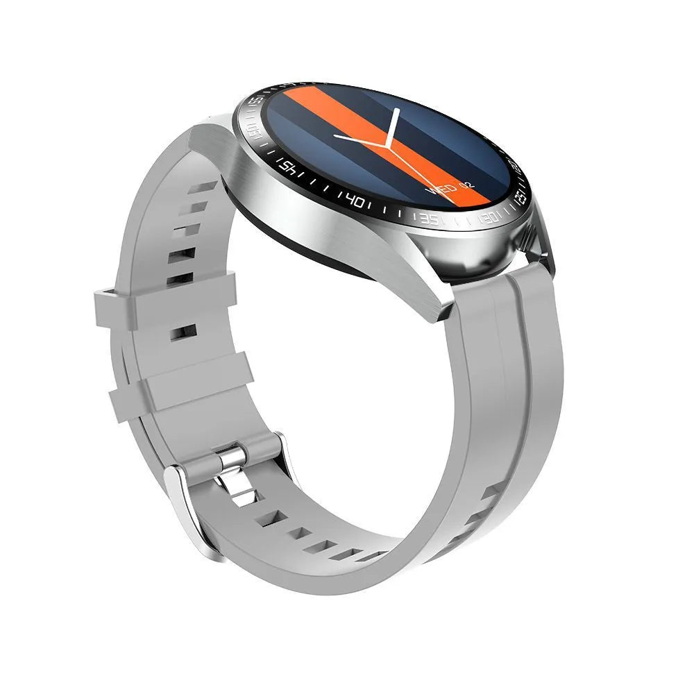Black GS3 Max smartwatch with silicone strap on a wrist, displaying time and heart rate.