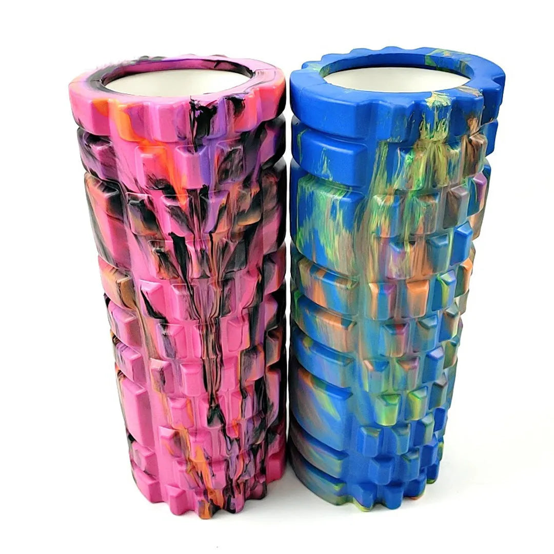 33cm long camouflage pattern EVA foam roller in assorted colour combinations.