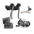 Road bike aluminium transmission kit with manual shift, rear dial, decorative beads, pendant, chain, and rope accessories
