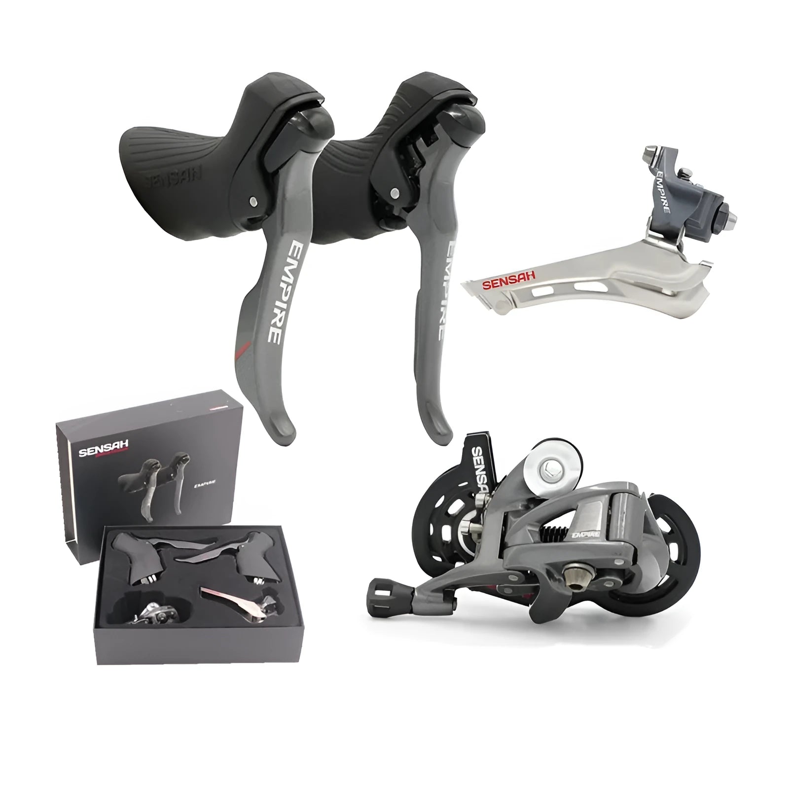 Road bike aluminium transmission kit with manual shift, rear dial, decorative beads, pendant, chain, and rope accessories