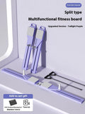 85cm long multifunctional split skiing machine trainer in peach sky pink on a home floor.