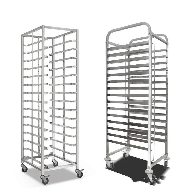 Six-tier stainless steel tray rack for baking with 40x60cm frame size