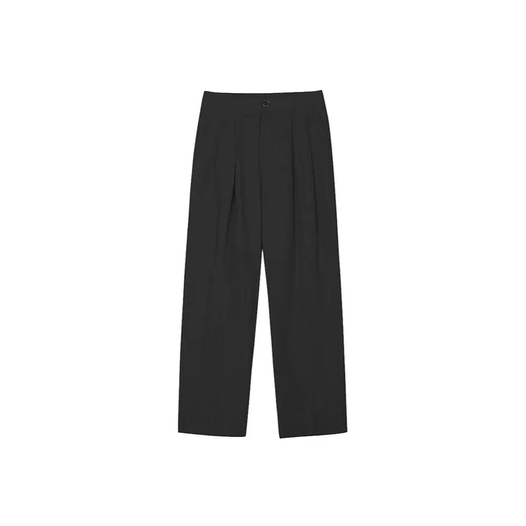 Men's loose wide-leg cotton linen trousers in apricot, army green, and purplish blue colours with Korean style