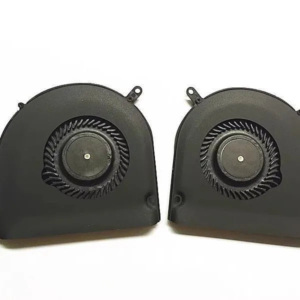 Apple MacBook Pro A1398 laptop cooling fan pair showing both size variants