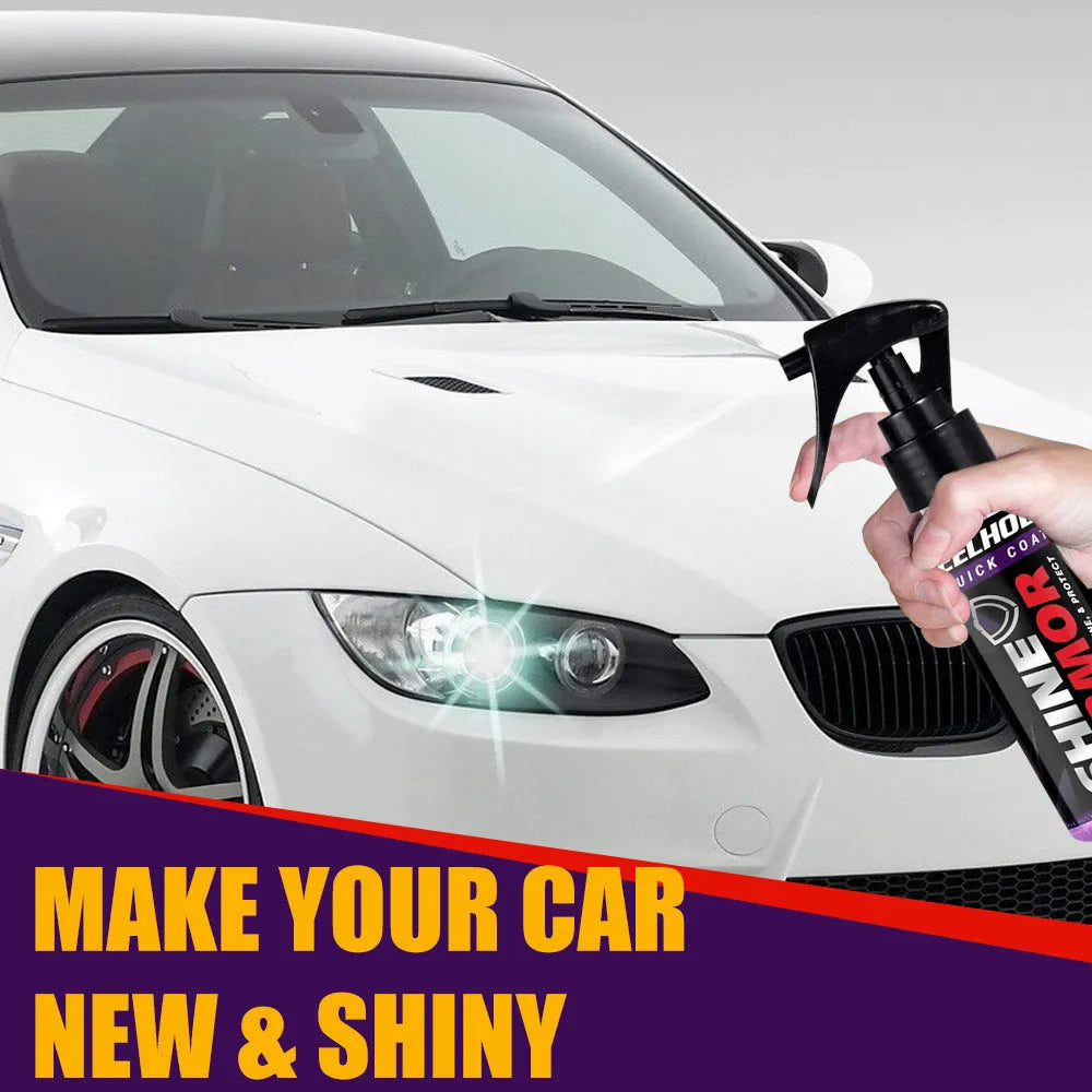 Purple automobile nano coating agent spray bottle for car exterior protection