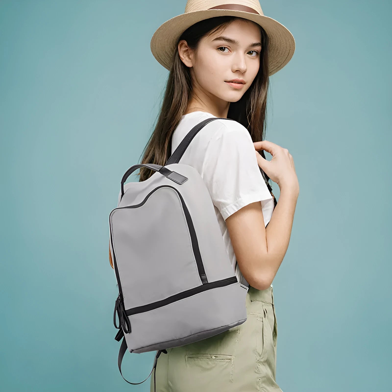 Marco Leideng solid colour Oxford cloth backpack with polyester lining