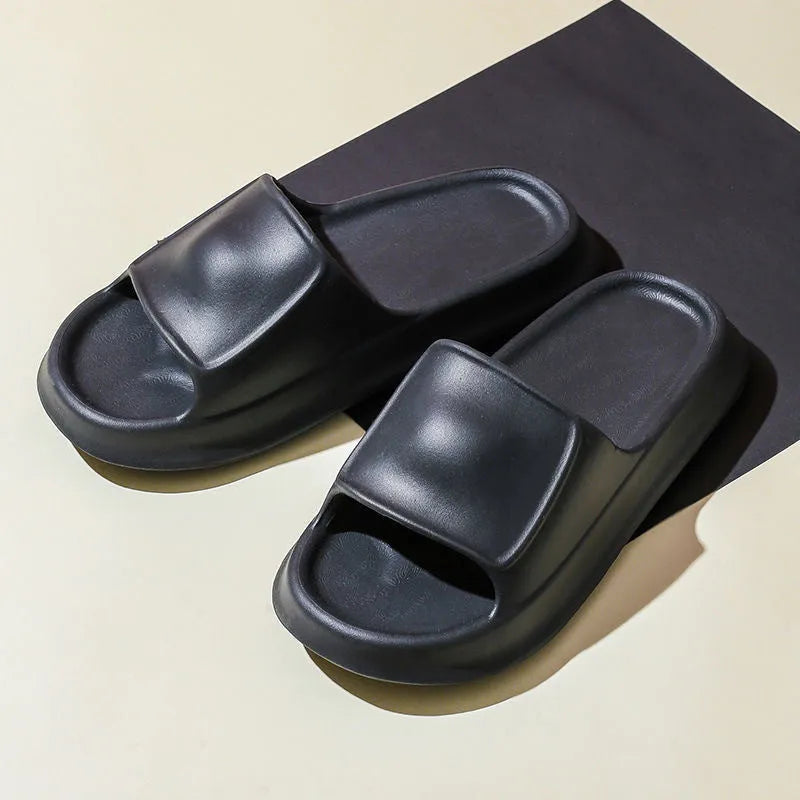 EVA flip-flop style slippers with a thick sole, shown in one of seven available colours.