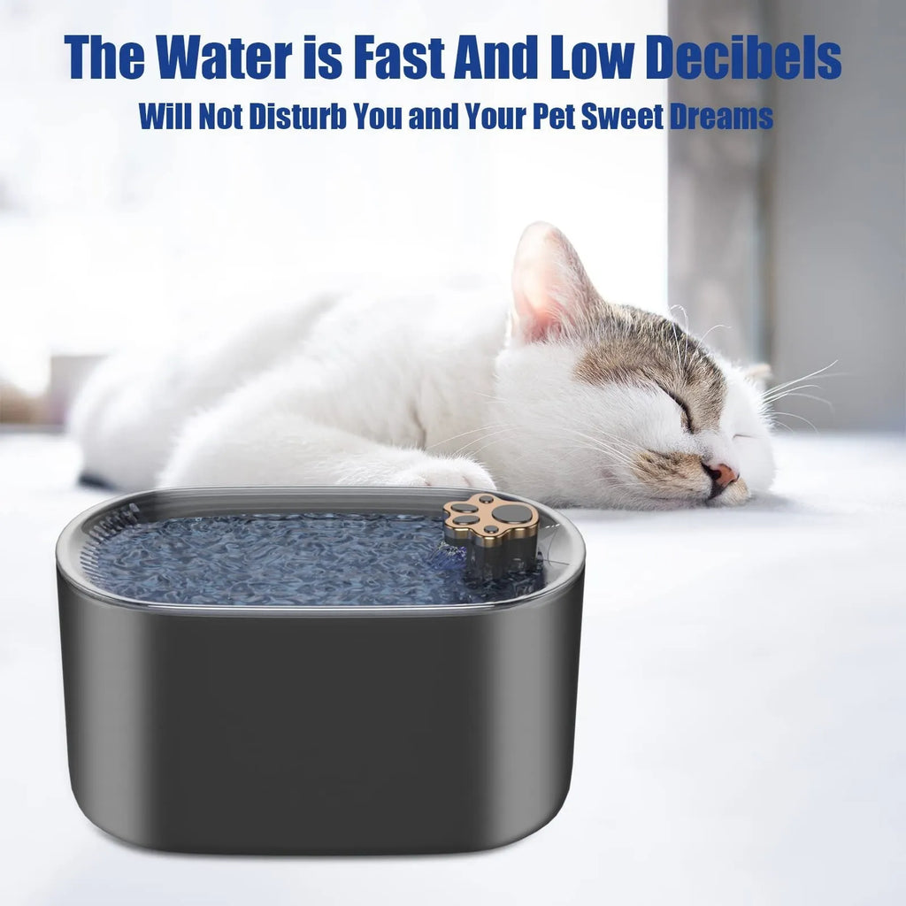 Berlin blue 3L pet water fountain with LED indicator and triple filtration system