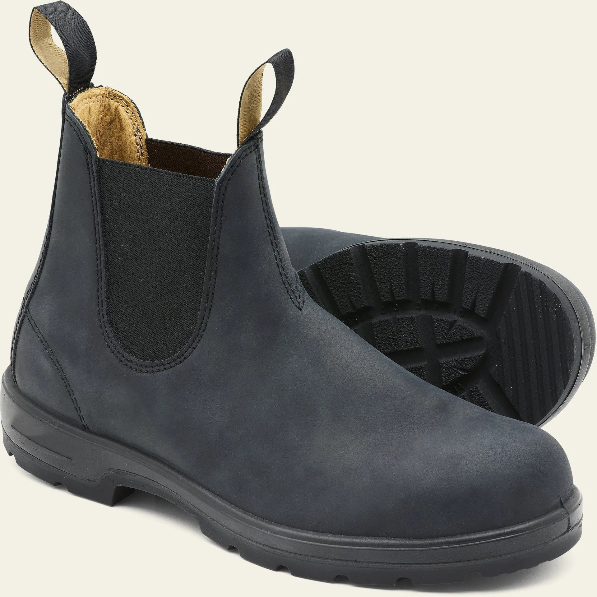 Vintage Chelsea boots artificial PU leather ankle boots with low heel and round toe in black brown grey colours