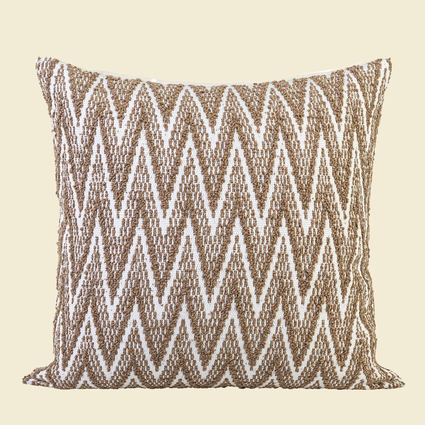Chinese style Maillard colour cushion with geometric pattern, 45x45cm decorative pillow for living room