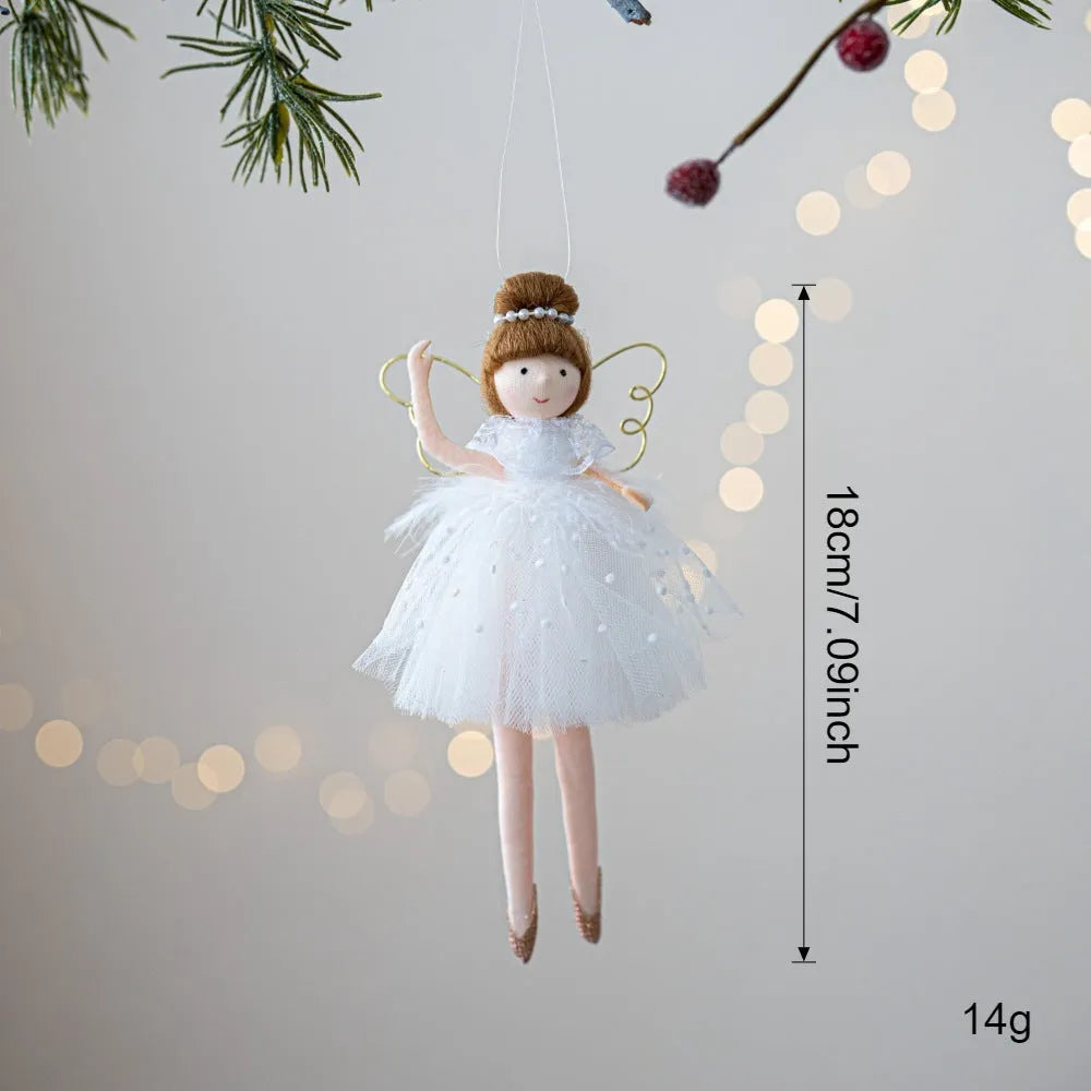 Pink or white cloth plush ballet girl angel doll pendant toy with modern simplicity style