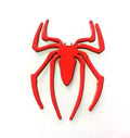Zinc alloy 3D spider car bumper sticker in metallic finish measuring 7x5 cm