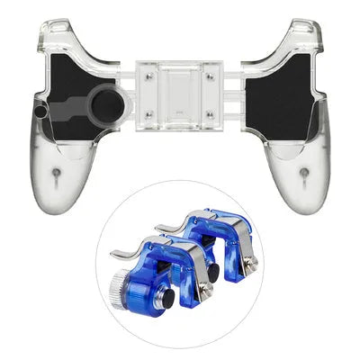 Mobile phone auxiliary physical plug-in suit handle gamepad controller in black colour with wired connection