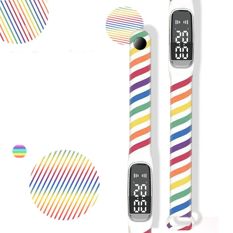 Black and white ultrasonic mosquito repellent bracelet with USB charging cable showing wearable design