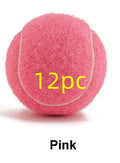 Bite-resistant rubber dog tennis ball in 6.3cm size showing multiple colour options