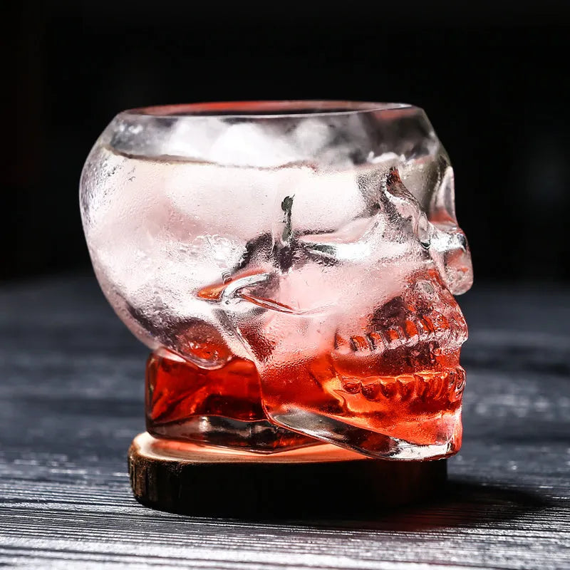 Skull wine glass transparent ordinary glass 160ml Halloween party novel drinkware