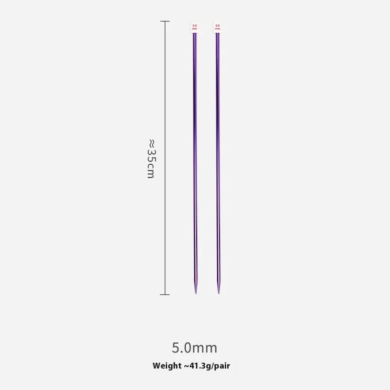 Set of aluminium crochet hooks with rubber grips in fourteen sizes from 2.0mm to 10.0mm